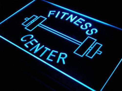 Fitness Center Barbell LED Light Sign - Way Up Gifts