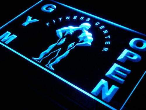 Fitness Center Gym Open LED Light Sign - LED Gift Works
