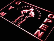 Fitness Center Gym Open LED Light Sign - LED Gift Works
