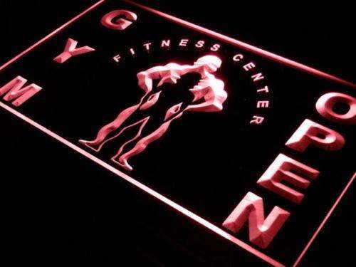Fitness Center Gym Open LED Light Sign - LED Gift Works