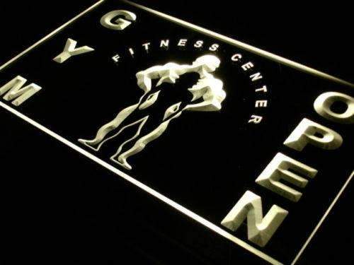 Fitness Center Gym Open LED Light Sign - LED Gift Works