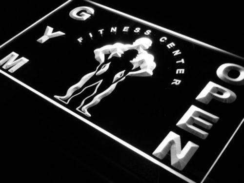 Fitness Center Gym Open LED Light Sign - LED Gift Works