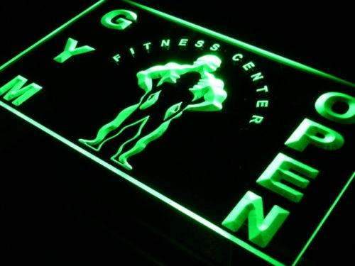 Fitness Center Gym Open LED Light Sign - LED Gift Works