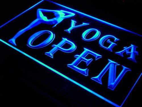 Fitness Center Yoga Open LED Light Sign - Way Up Gifts