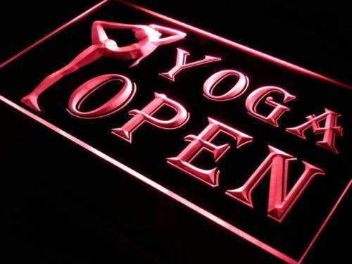 Fitness Center Yoga Open LED Light Sign - LED Gift Works