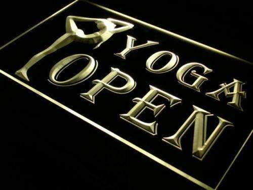 Fitness Center Yoga Open LED Light Sign - Way Up Gifts