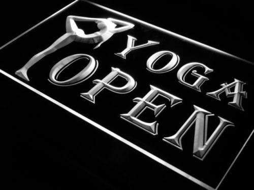 Fitness Center Yoga Open LED Light Sign - Way Up Gifts