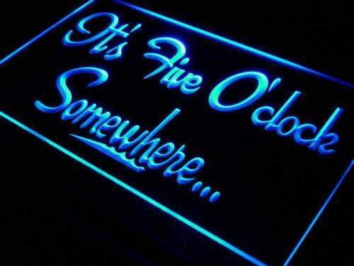 Five O Clock Somewhere Decor LED Light Sign - LED Gift Works
