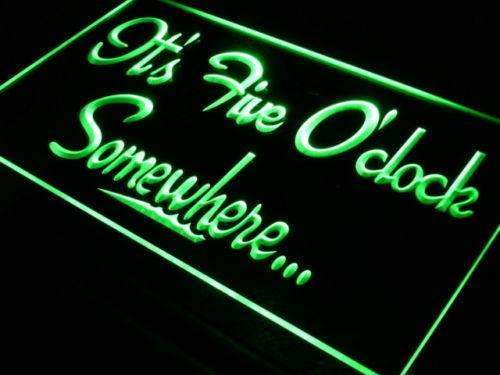 Five O Clock Somewhere Decor LED Light Sign - Way Up Gifts