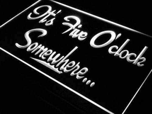 Five O Clock Somewhere Decor LED Light Sign - Way Up Gifts