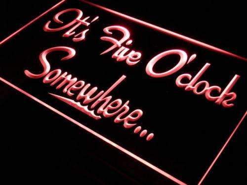 Five O Clock Somewhere Decor LED Light Sign - Way Up Gifts