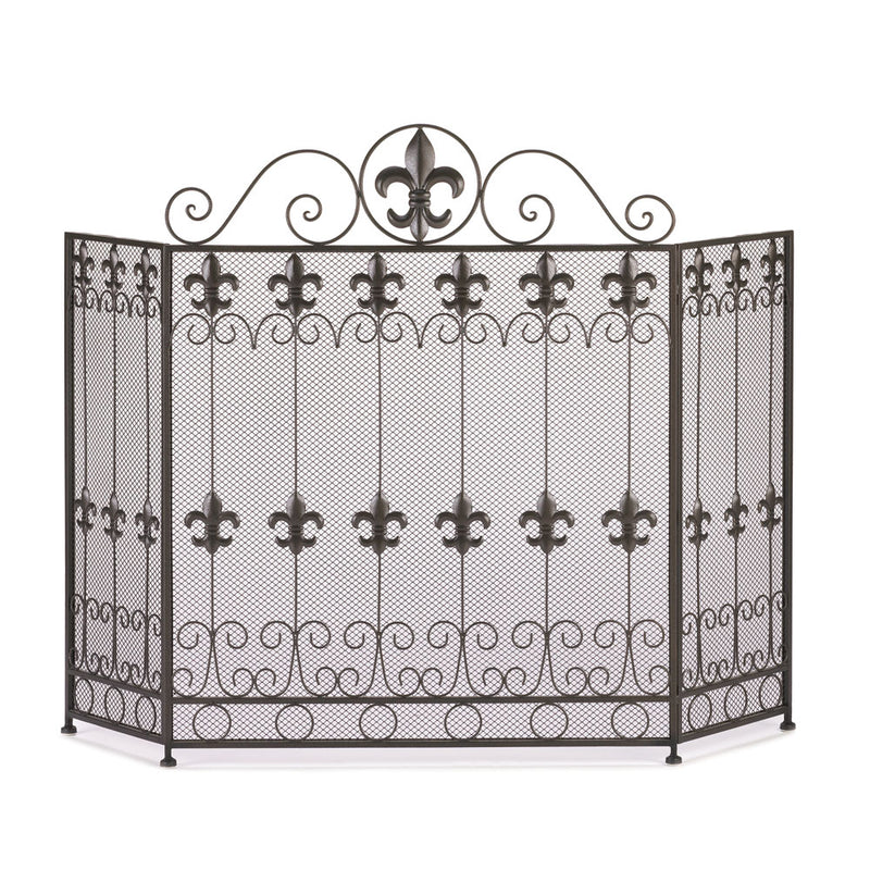 Antique Style Renaissance Iron Fireplace Screen - LED Gift Works