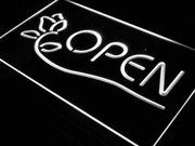 Flower Decor Open LED Light Sign - LED Gift Works