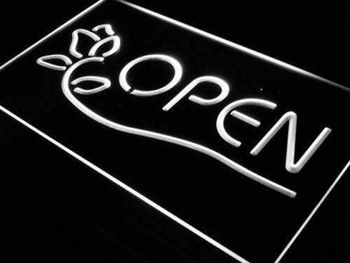 Flower Decor Open LED Light Sign - LED Gift Works