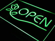 Flower Decor Open LED Light Sign - LED Gift Works