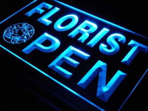 Flowers Florist Open LED Light Sign - LED Gift Works