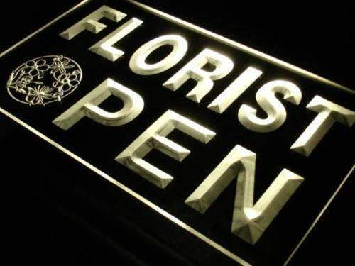 Flowers Florist Open LED Light Sign - Way Up Gifts