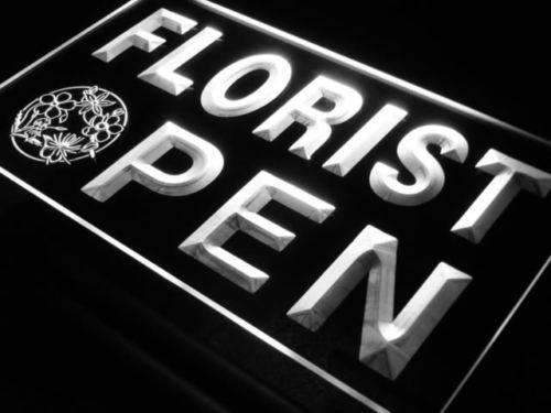 Flowers Florist Open LED Light Sign - LED Gift Works