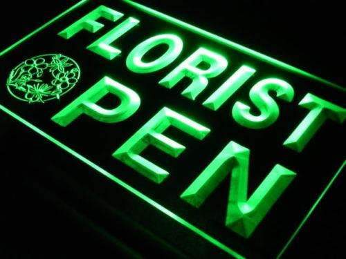 Flowers Florist Open LED Light Sign - LED Gift Works