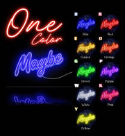 Maybe Text Quote Ultra-Bright LED Sign with Remote (Neon-Style, LED Technology) - LED Gift Works