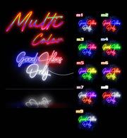 Good Vibes Only Ultra-Bright LED Sign with Remote (Neon-Style, LED Technology) - LED Gift Works