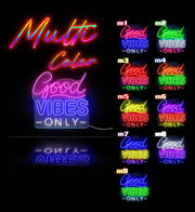 Good Vibes Only Ultra-Bright LED Sign with Remote (Neon-Style, LED Technology) - LED Gift Works