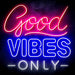 Good Vibes Only Ultra-Bright LED Sign with Remote (Neon-Style, LED Technology) - Way Up Gifts
