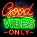 Good Vibes Only Ultra-Bright LED Sign with Remote (Neon-Style, LED Technology) - Way Up Gifts