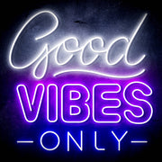 Good Vibes Only Ultra-Bright LED Sign with Remote (Neon-Style, LED Technology) - LED Gift Works