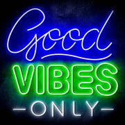 Good Vibes Only Ultra-Bright LED Sign with Remote (Neon-Style, LED Technology) - LED Gift Works
