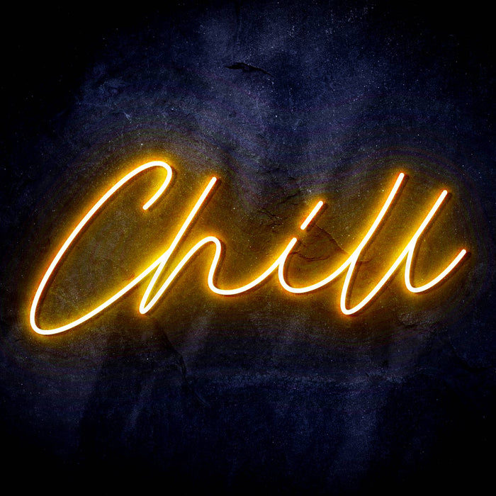 Chill Text Quote Ultra-Bright LED Sign with Remote (Neon-Style, LED Technology) - Way Up Gifts