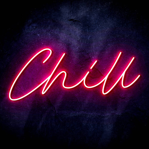 Chill Text Quote Ultra-Bright LED Sign with Remote (Neon-Style, LED Technology) - Way Up Gifts