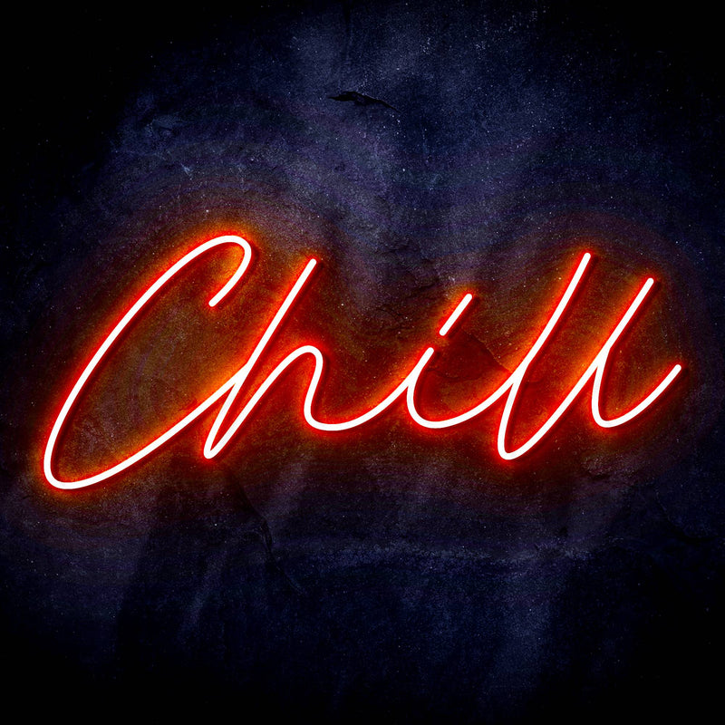 Chill Text Quote Ultra-Bright LED Sign with Remote (Neon-Style, LED Technology) - LED Gift Works