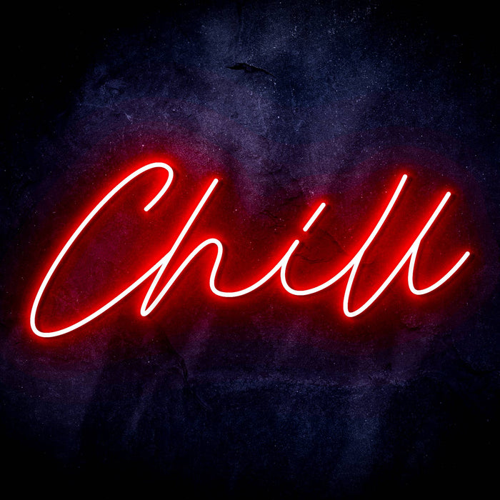 Chill Text Quote Ultra-Bright LED Sign with Remote (Neon-Style, LED Technology) - Way Up Gifts