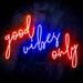 Good Vibes Only Ultra-Bright LED Sign with Remote (Neon-Style, LED Technology) - Way Up Gifts