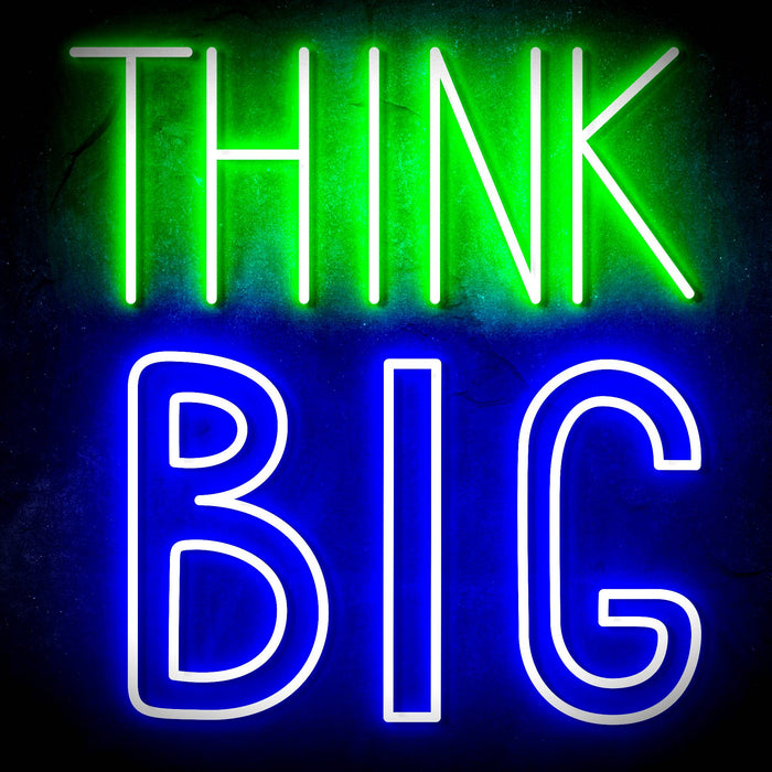 Think Big Ultra-Bright LED Sign with Remote (Neon-Style, LED Technology) - Way Up Gifts