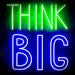 Think Big Ultra-Bright LED Sign with Remote (Neon-Style, LED Technology) - Way Up Gifts