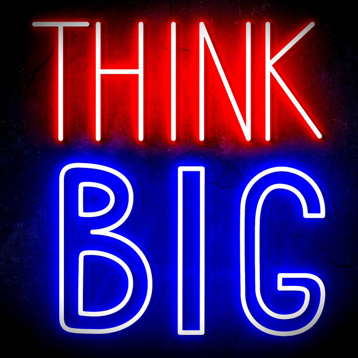 Think Big Ultra-Bright LED Sign with Remote (Neon-Style, LED Technology) - Way Up Gifts