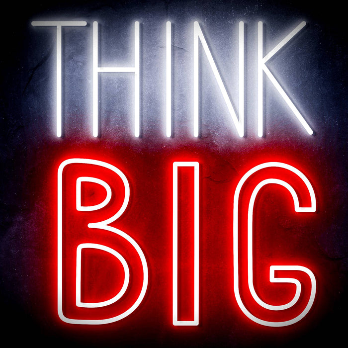 Think Big Ultra-Bright LED Sign with Remote (Neon-Style, LED Technology) - Way Up Gifts