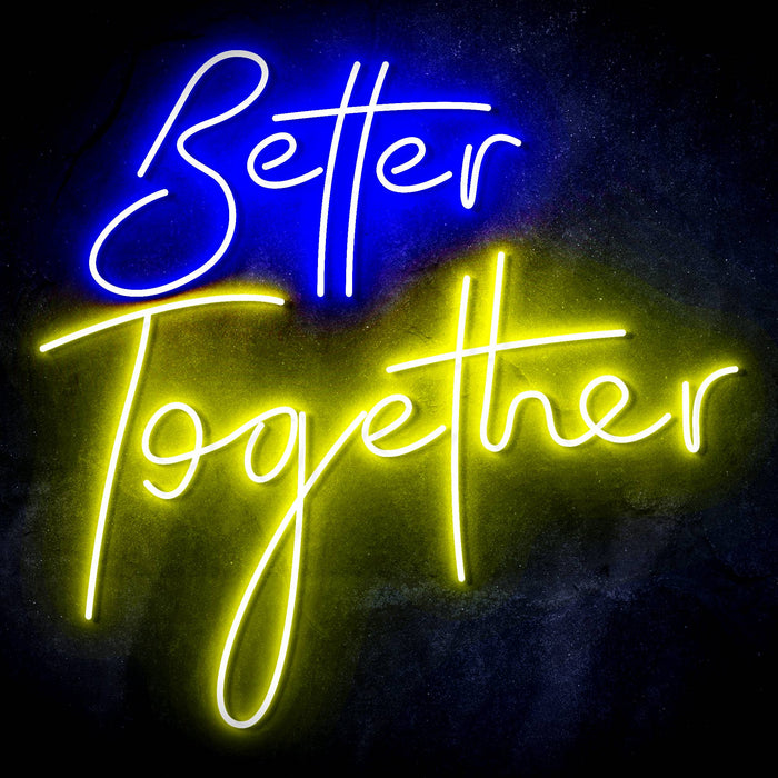 Better Together Ultra-Bright LED Sign with Remote (Neon-Style, LED Technology) - Way Up Gifts