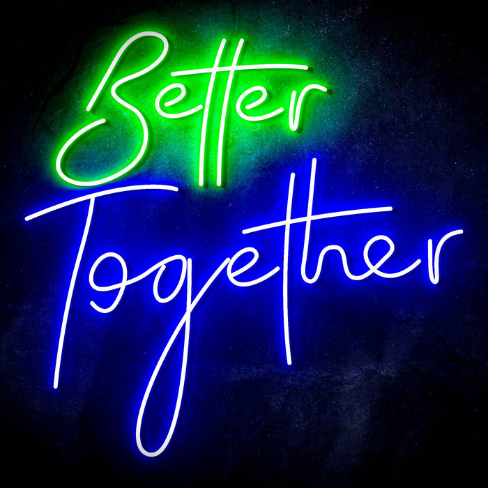 Better Together Ultra-Bright LED Sign with Remote (Neon-Style, LED Technology) - Way Up Gifts