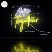 Better Together Ultra-Bright LED Sign with Remote (Neon-Style, LED Technology) - LED Gift Works