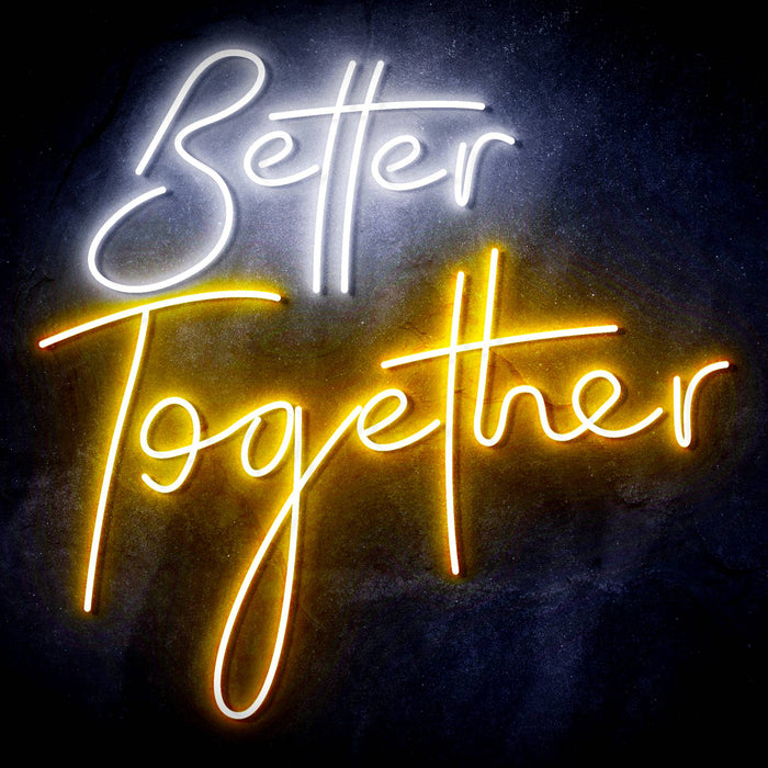 Better Together Ultra-Bright LED Sign with Remote (Neon-Style, LED Technology) - Way Up Gifts