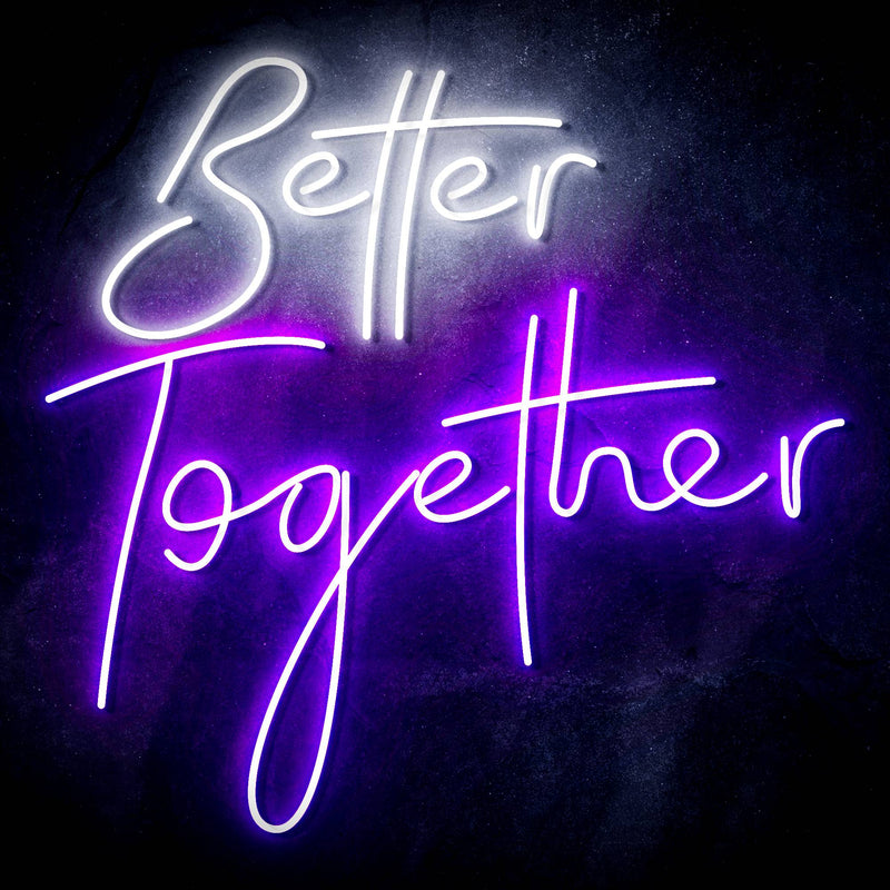 Better Together Ultra-Bright LED Sign with Remote (Neon-Style, LED Technology) - LED Gift Works