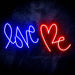 Love Me with Heart Ultra-Bright LED Sign with Remote (Neon-Style, LED Technology) - Way Up Gifts