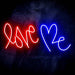 Love Me with Heart Ultra-Bright LED Sign with Remote (Neon-Style, LED Technology) - Way Up Gifts