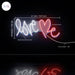 Love Me with Heart Ultra-Bright LED Sign with Remote (Neon-Style, LED Technology) - Way Up Gifts