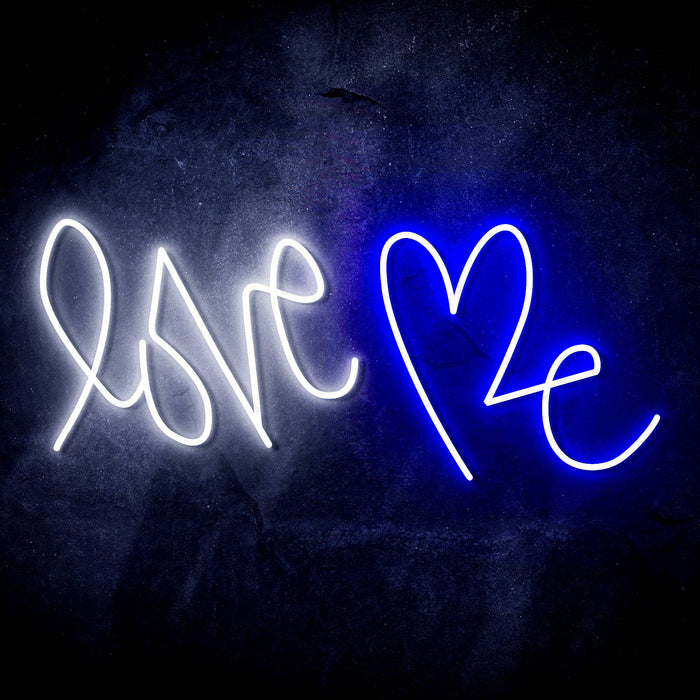 Love Me with Heart Ultra-Bright LED Sign with Remote (Neon-Style, LED Technology) - Way Up Gifts