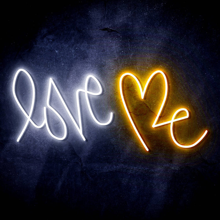 Love Me with Heart Ultra-Bright LED Sign with Remote (Neon-Style, LED Technology) - Way Up Gifts