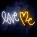 Love Me with Heart Ultra-Bright LED Sign with Remote (Neon-Style, LED Technology) - Way Up Gifts